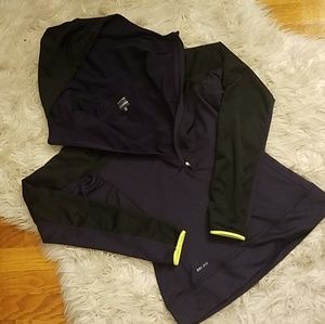 NIKE PRO DRI FIT PURPLE HOODIE HALF ZIP PULLOVER